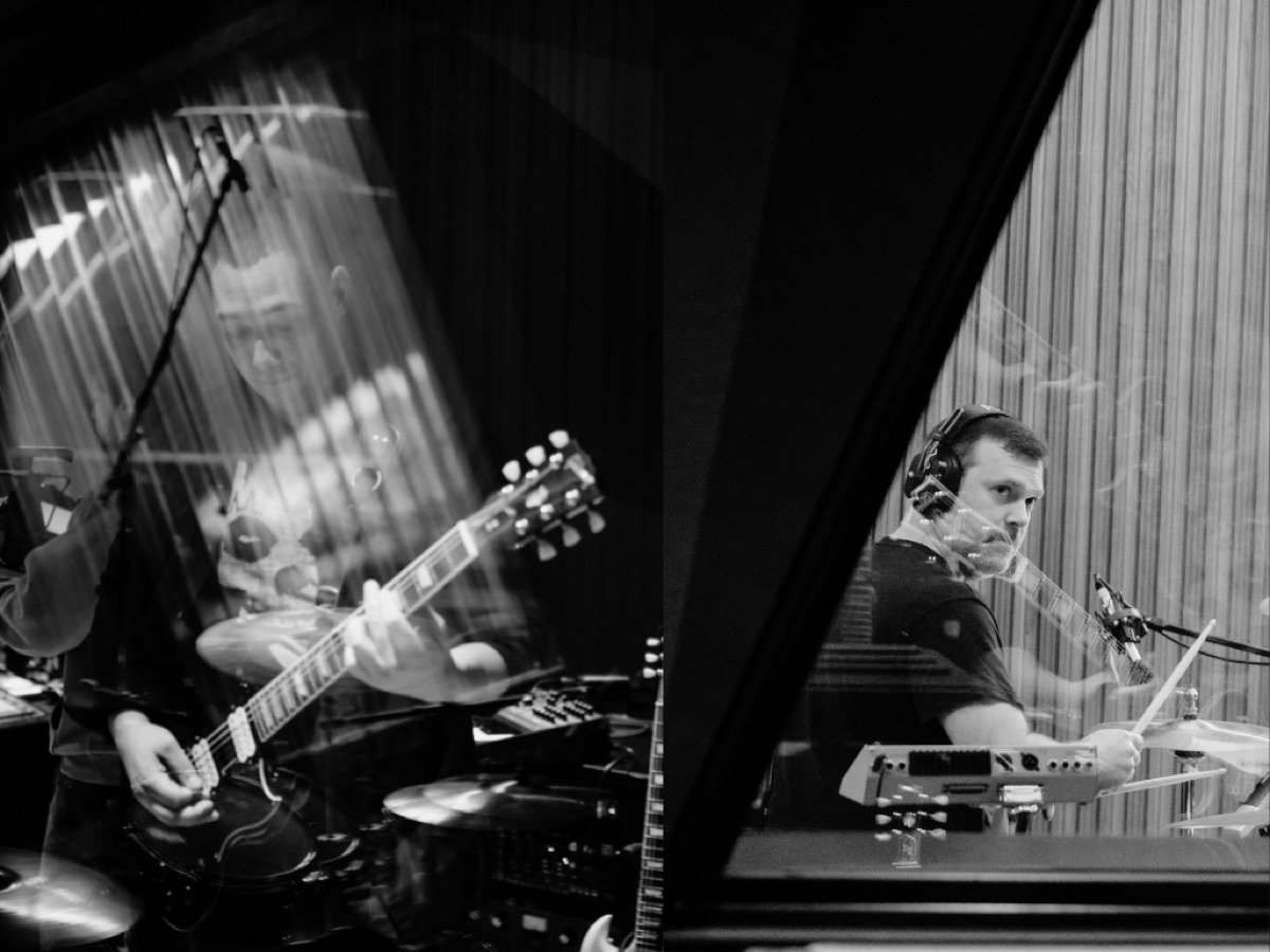 Ritual Machine recording in the studio
