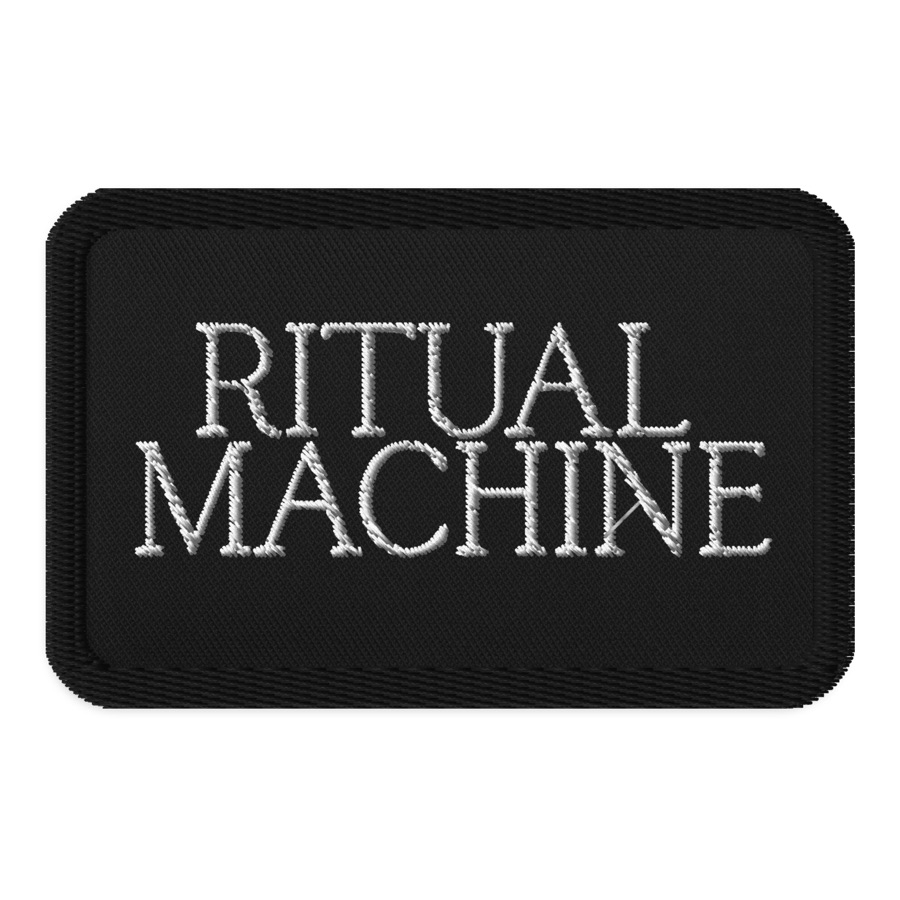 Black embroidered Ritual Machine patch